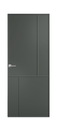 Дверь межкомнатная Line 3 Цвет Пихтовый Покрытие Эмаль  Наличник Скрытый короб хром Цена 51143