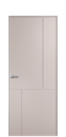 Дверь межкомнатная Line 3 Цвет Пудра Покрытие Эмаль  Наличник Скрытый короб хром Цена 40649