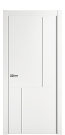 Дверь межкомнатная Line 3 Цвет Белый Покрытие Эмаль  Наличник L 75 Цена 49265