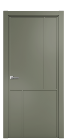 Дверь межкомнатная Line 3 Цвет Зеленый Покрытие Эмаль  Наличник L 75 Цена 57675