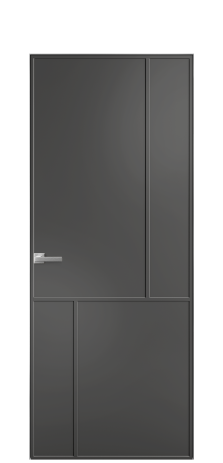 Дверь межкомнатная Line 3 Цвет Антрацит Покрытие Эмаль  Наличник Скрытый короб хром Цена 74810