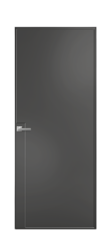 Дверь межкомнатная Line 4 Цвет Антрацит Покрытие Эмаль  Наличник Скрытый короб хром Цена 74810