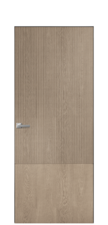 Дверь межкомнатная Бриз 3 Цвет Дуб Песочный Покрытие Шпон натуральный  Наличник Скрытый короб хром Цена 62350