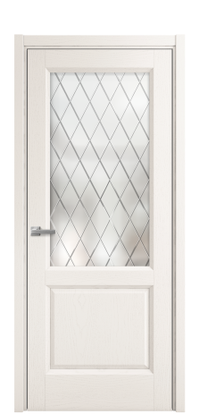 Дверь межкомнатная Неоклассик 2 Цвет Ясень Молочный Покрытие Шпон крашеный  Наличник L 50 Цена 46680