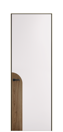 Дверь межкомнатная Дуэт 20 Цвет Крем Покрытие ЭМАЛИ Эмаль Наличник Скрытый короб золото Цена 55213